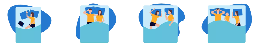 Diferentes tamanhos de sommiers